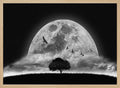 Lone Tree Under Moon