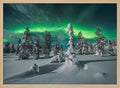 Northern Lights Winter Forest