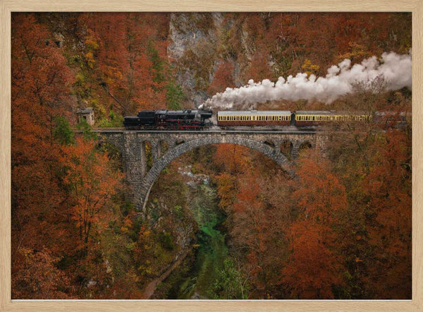 Autumn Steam Train Bridge