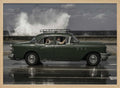 Green Classic Car Waves
