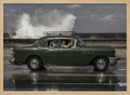 Green Classic Car Waves