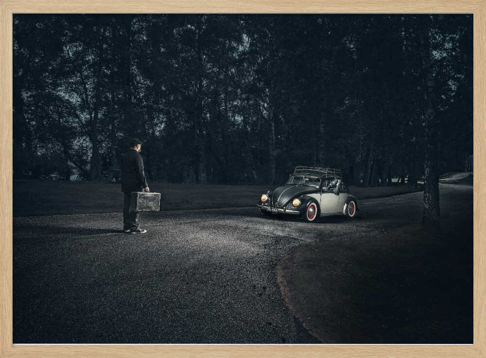 Dark Road Traveler Art Print UK — Dark Moody Dark Wall Art — Living Room — Wall It All Prints