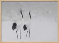 Calling Cranes in Snow