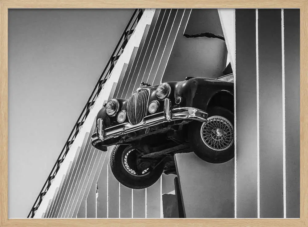 Classic Car Breaking Wall Art Print UK — Abstract Dark Wall Art — Living Room — Wall It All Prints