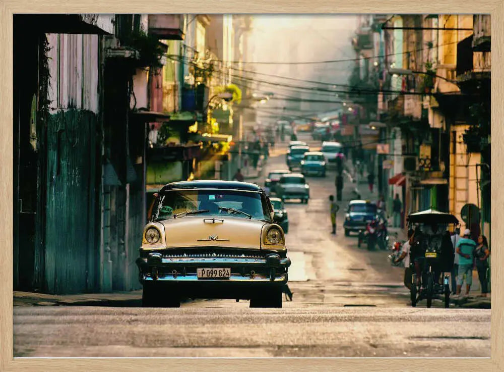 Vintage Car Havana Street Art Print UK — Vintage Vibrant Wall Art — Living Room — Wall It All Prints