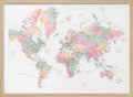 Soft Watercolor World Map