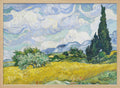 Wheat Field With Cypresses
