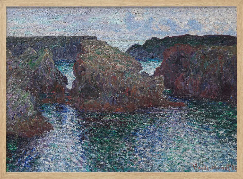 Rocks At Port Goulphar, Belle Île (1886) By Claude Monet Claude Monet