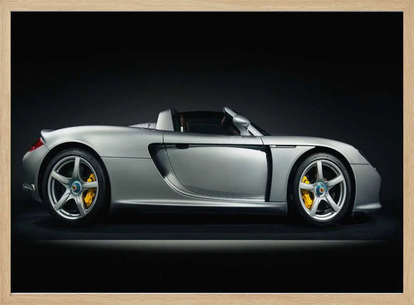 Elegant Silver Supercar Art Print UK — Dark Moody Dark Wall Art — Living Room — Wall It All Prints