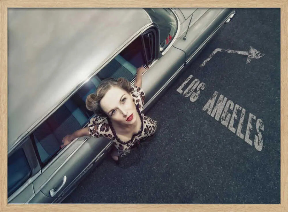 Los Angeles Retro Style Art Print UK — Portrait Elegant Wall Art — Living Room — Wall It All Prints