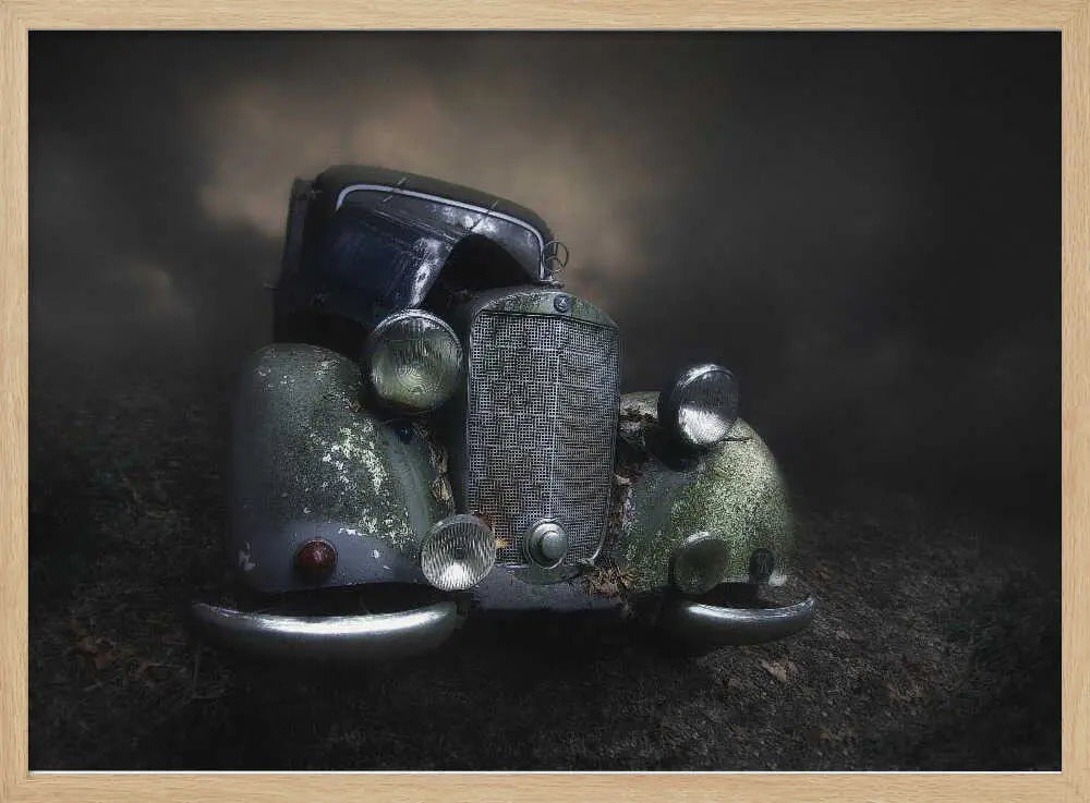 Moody Vintage Automobile Art Print UK — Dark Moody Dark Wall Art — Living Room — Wall It All Prints