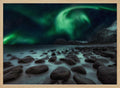 Northern Lights Rocky Shore