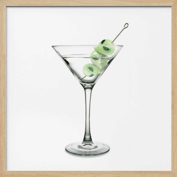 Alien Martini Art Print UK — Food Vibrant Wall Art — Kitchen — Wall It All Prints