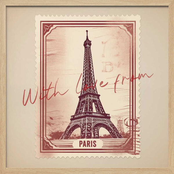 Vintage Paris Eiffel Tower Art Print UK — Vintage Vibrant Wall Art — Living Room — Wall It All Prints