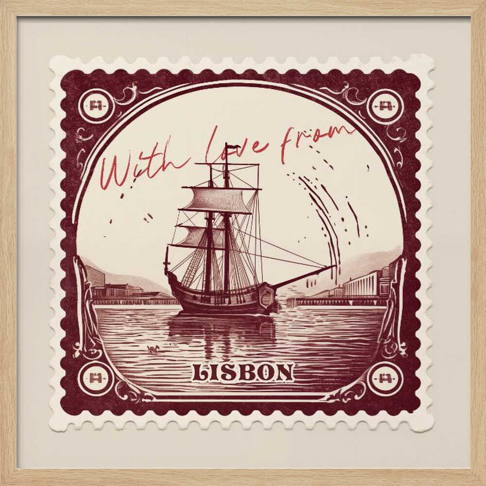Lisbon Sailing Ship Stamp