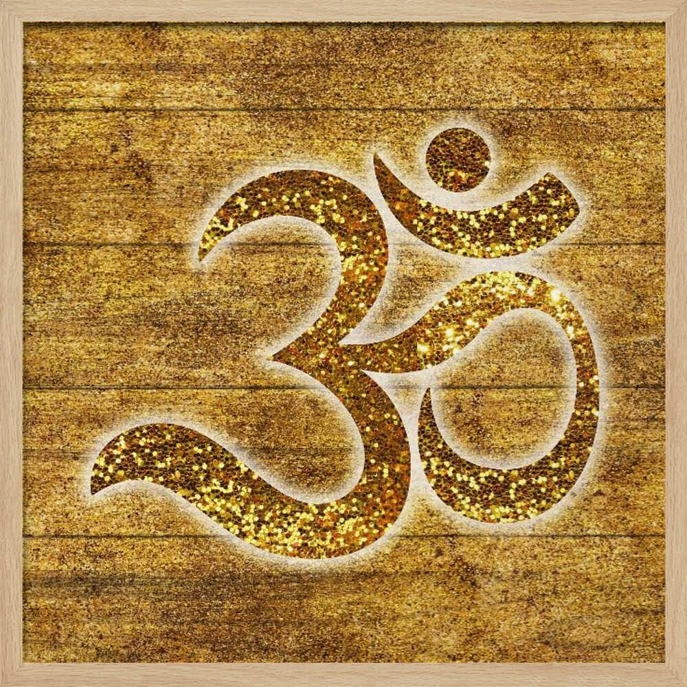 Golden Glitter Om Symbol Martina