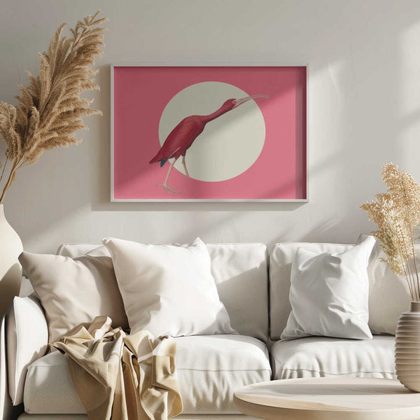 Vibrant Scarlet Ibis Art Print UK — Abstract Vibrant Wall Art — Office — Wall It All Prints