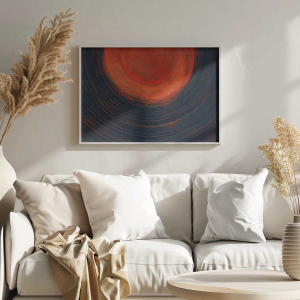 Fiery Cosmic Rings Art Print UK — Abstract Vibrant Wall Art — Bathroom — Wall It All Prints