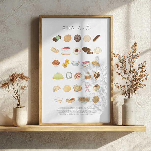 Sweet Fika Delights Art Print UK — Abstract Vibrant Wall Art — Kitchen — Wall It All Prints