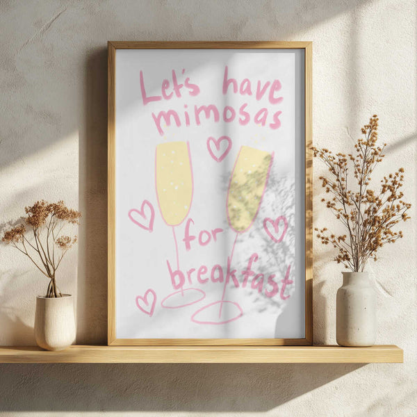 Morning Mimosas Art Print UK — Abstract Vibrant Wall Art — Kitchen — Wall It All Prints
