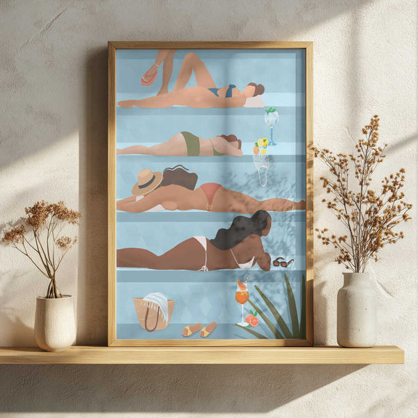 Ladies by the pool