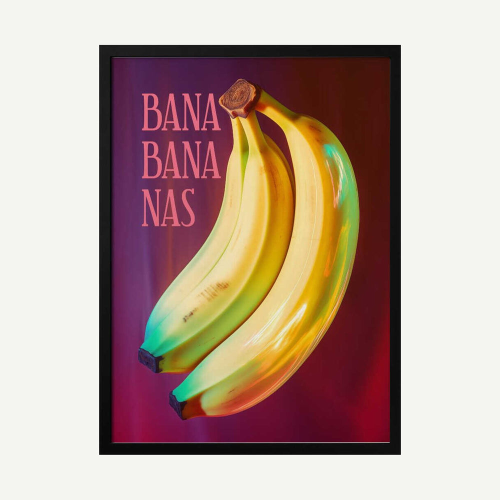 Vibrant Pop Bananas Art Print UK — Abstract Vibrant Wall Art — Kitchen — Wall It All Prints