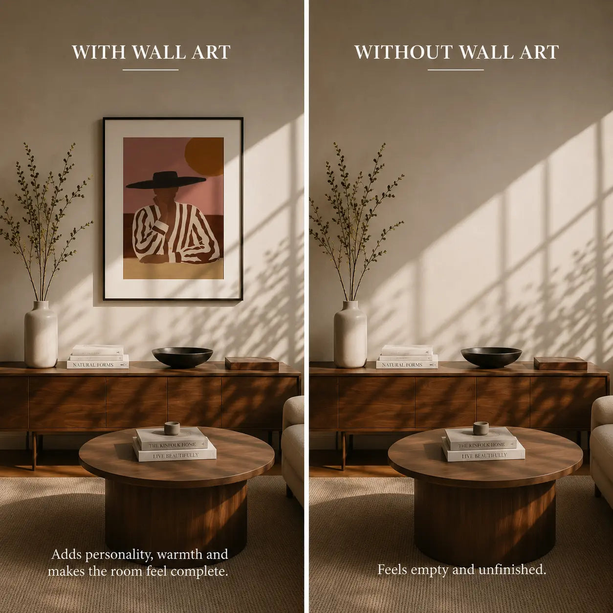 Maximalist vs Minimalist Walls WALL IT ALL PRINTS