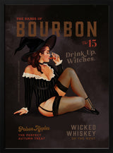 Babes of Bourbon October Halloween Witch Halloween Wall Art Print – Gothic Skull Halloween Poster