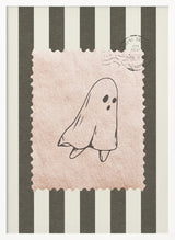 Cute Ghost Stamp Halloween Wall Art Print – Cute Kawaii Halloween Poster
