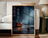 Glowing Jack-O-Lantern Halloween Wall Art Print – Spooky Halloween Poster