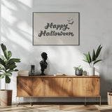 Happy Halloween Bats Halloween Wall Art Print – Spooky Halloween Poster