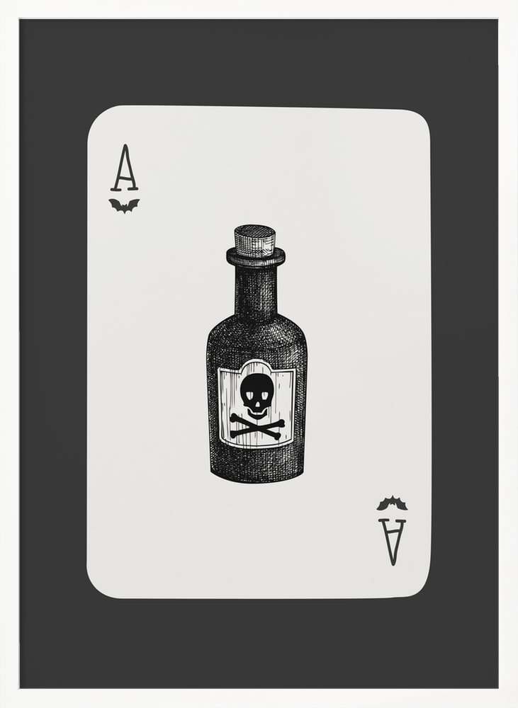 Ace of Poison Card Halloween Wall Art Print – Gothic Occult Halloween Poster