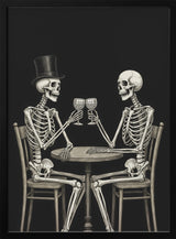 Skeletons Eternal Toast Halloween Wall Art Print – Gothic Skull Halloween Poster