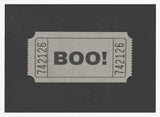 Boo Halloween Ticket Halloween Wall Art Print – Funny Halloween Poster