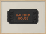 Haunted House Ticket Halloween Wall Art Print – Funny Halloween Poster
