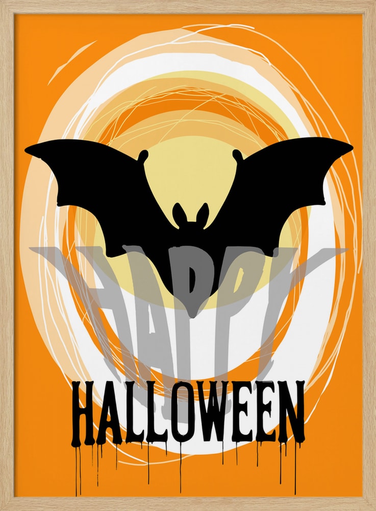 Spooky Halloween Bat Halloween Wall Art Print – Spooky Halloween Poster