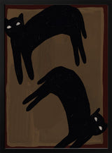 Spooky Black Cats Halloween Wall Art Print – Minimal Halloween Poster