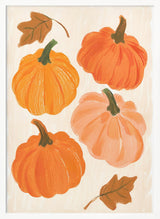 Painted Autumn Pumpkins Halloween Wall Art Print – Spooky Halloween Poster