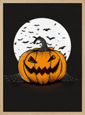 Moonlit Halloween Pumpkin Halloween Wall Art Print