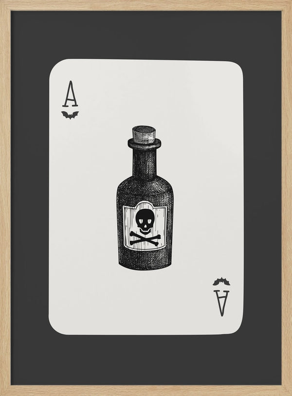 Ace of Poison Card Halloween Wall Art Print – Gothic Occult Halloween Poster