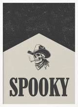 Spooky Cowboy Skull Halloween Wall Art Print – Gothic Skull Halloween Poster