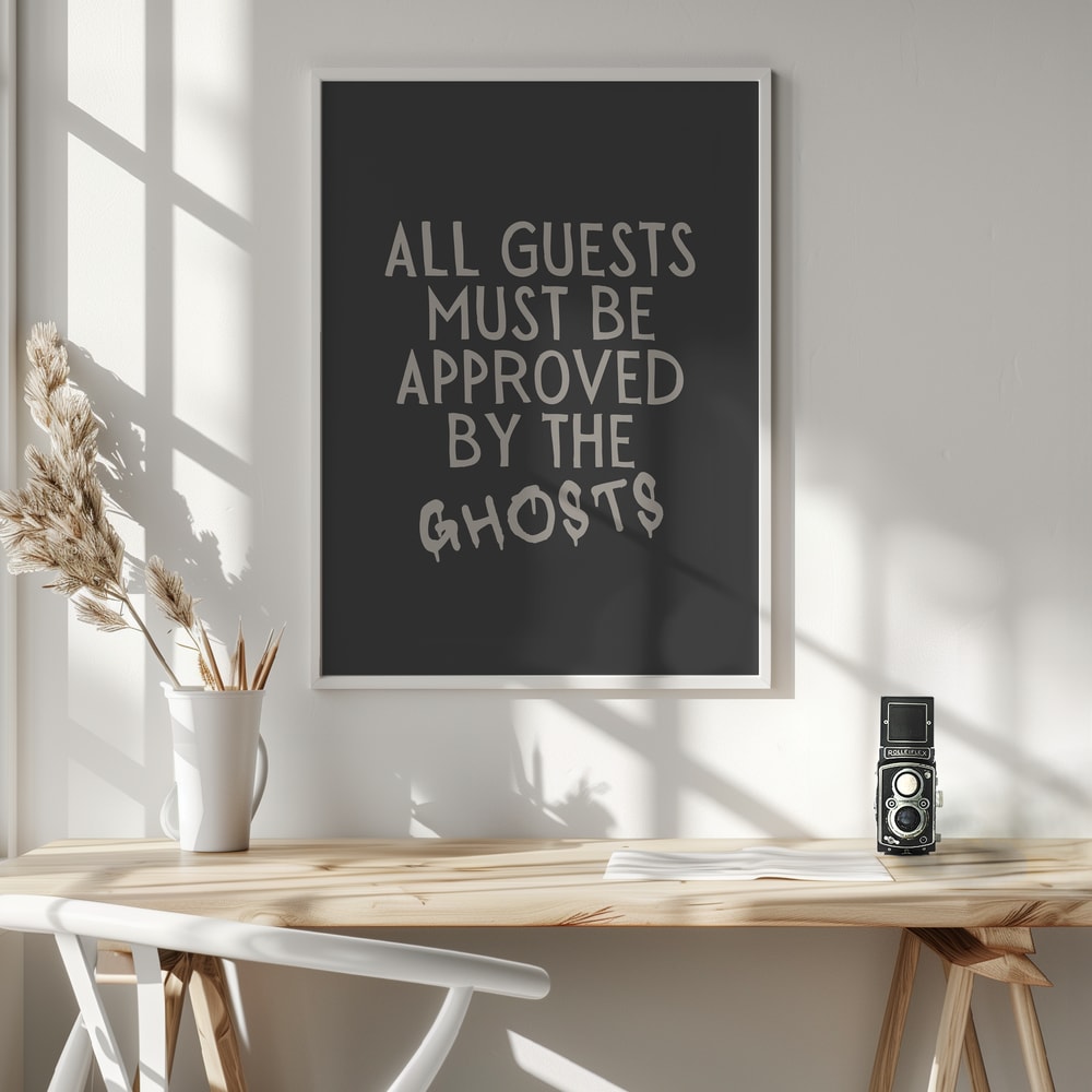 Guests Approved By Ghosts Halloween Wall Art Print – Funny Halloween Poster