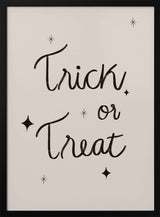 Halloween Trick Treat Script Halloween Wall Art Print – Spooky Halloween Poster