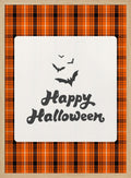 Happy Halloween Plaid Halloween Wall Art Print