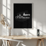 Happy Halloween Greeting Halloween Wall Art Print – Spooky Halloween Poster