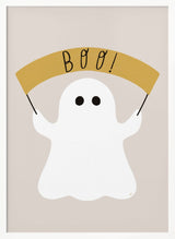 Halloween Boo Ghost Halloween Wall Art Print – Cute Kawaii Halloween Poster