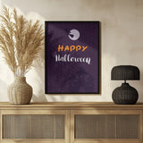 Happy Halloween Night Halloween Wall Art Print – Gothic Vintage Halloween Poster