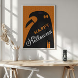 Happy Halloween Ghost Halloween Wall Art Print – Spooky Halloween Poster