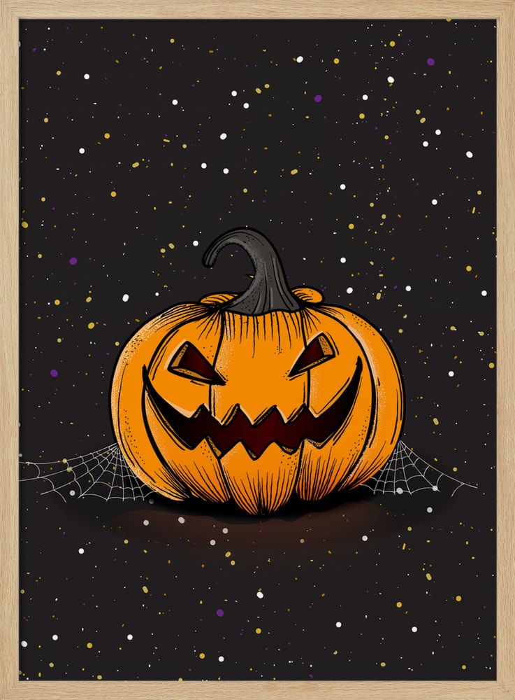 Spooky Halloween Pumpkin Halloween Wall Art Print – Spooky Halloween Poster