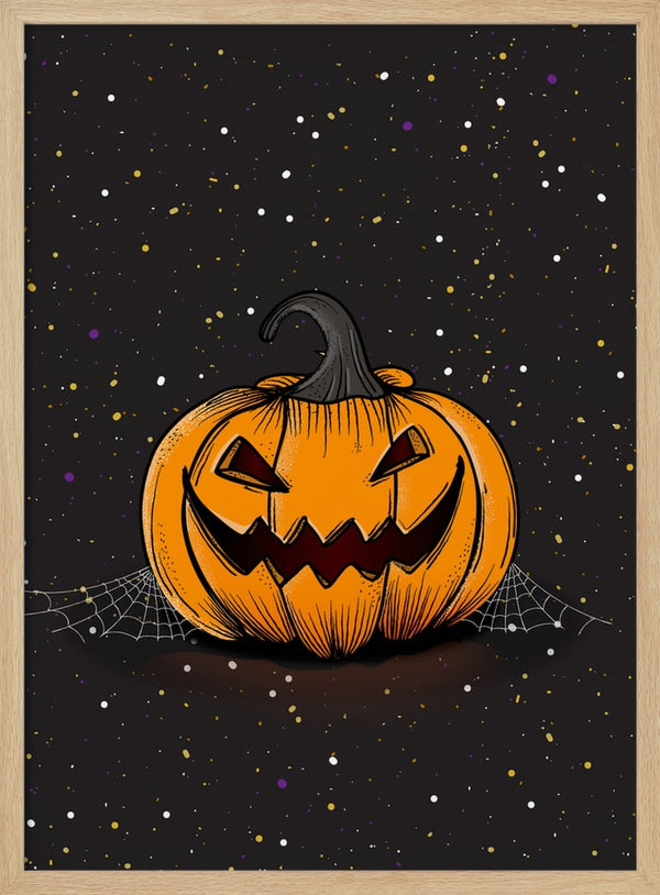 Spooky Halloween Pumpkin Halloween Wall Art Print – Spooky Halloween Poster